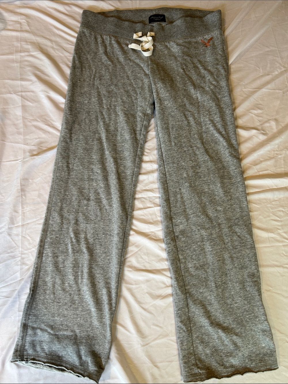 Vtg American Eagle Outfitters Light Gray Lounge Sweatpants with White Drawstring